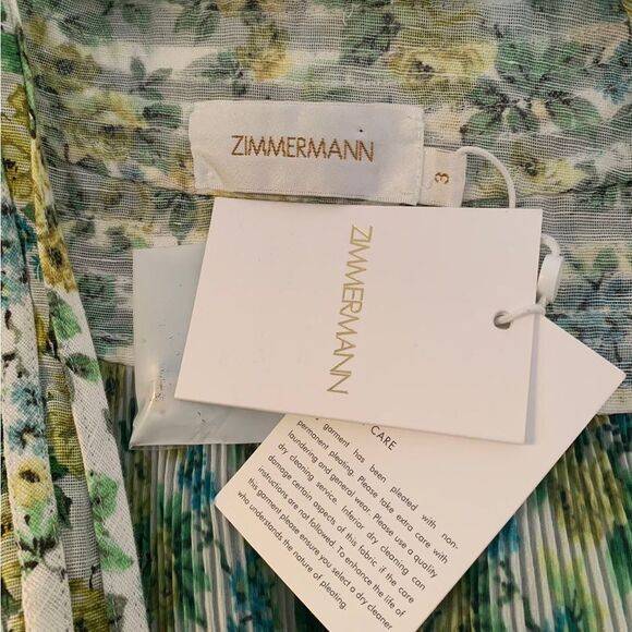 Nwt Zimmermann golden bliss pleated dress - Picture 4 of 6